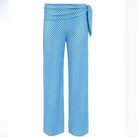Helen Jon Relaxed Side-Tie Pant Upf 50+ Ombre Geo Print size Medium Beach Resort - Picture 1 of 12